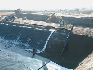 Watervoorraadbekkens in HDPE-folies - Oostende door Geolock