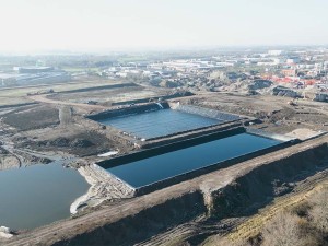 Watervoorraadbekkens in HDPE-folies - Oostende door Geolock