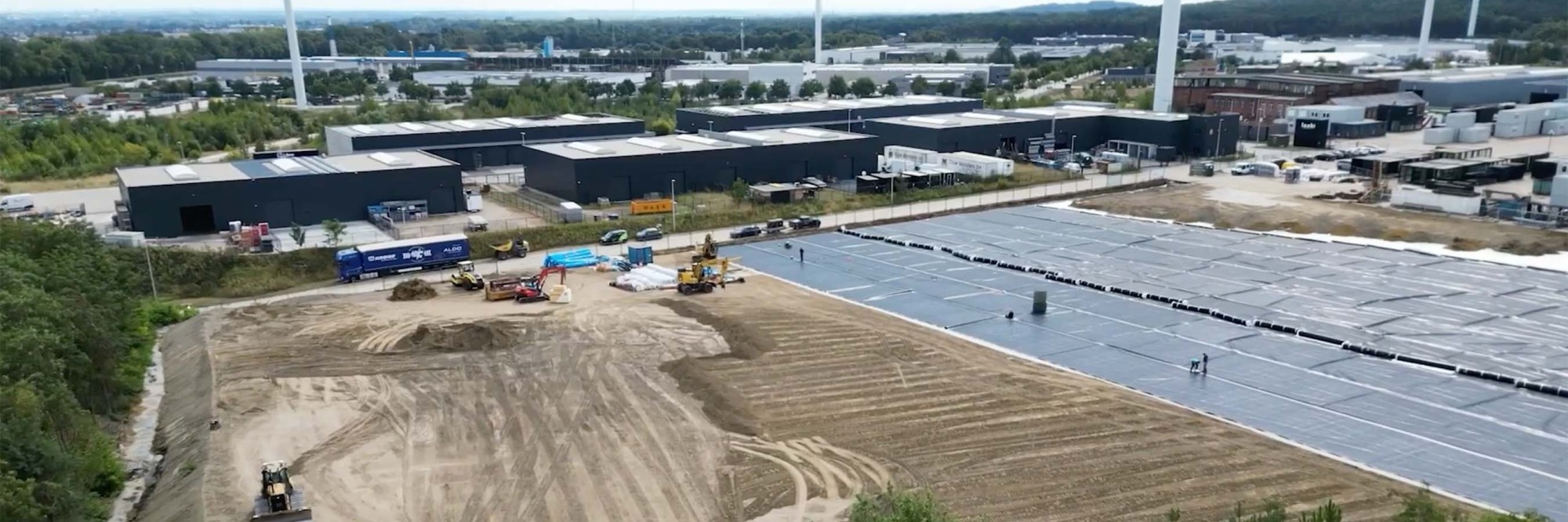 Aanleg met bentonietmatten